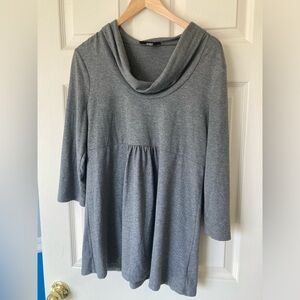 🔶3/$50🔸 INC cowl neck top, 3/4 sleeve - shimmery spandex fabric
